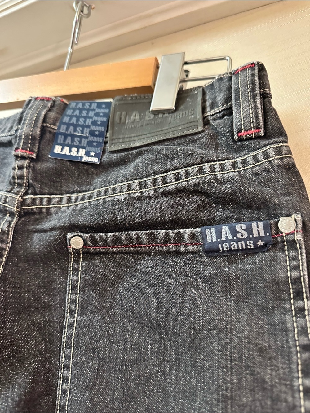 Vintage Y2K H.A.S.H. Jeans Dark Wash Straight Leg Denim Jeans NWT Women’s 29x34 - Picture 6 of 7